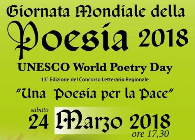 UNESCO di Lucera: Giornata Mondiale della Poesia 2018