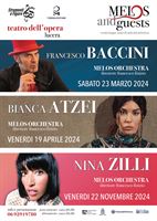 La Melos Orchestra ospita Francesco Baccini, Bianca Atzei e Nina Zilli. Primo concerto il 23 marzo a Lucera