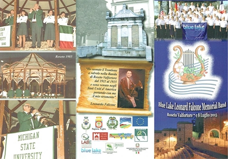 7'8 luglio 2015 a Roseto il BLU LAKE LEONARD FALCONE MEMORIAL BAND. Concerto in memoria del Maestro Leonard Falcone