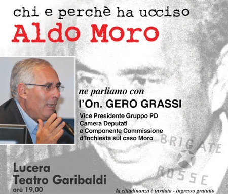 Giustizia & Legalità: 'Chi e perchè ha ucciso Aldo Moro'. Incontro Rotary Club Lucera sabato 11 febbraio