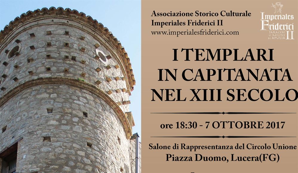 Convegno 'I Templari in Capitanata nel XIII Secolo' presso il Circolo Unione a Lucera
