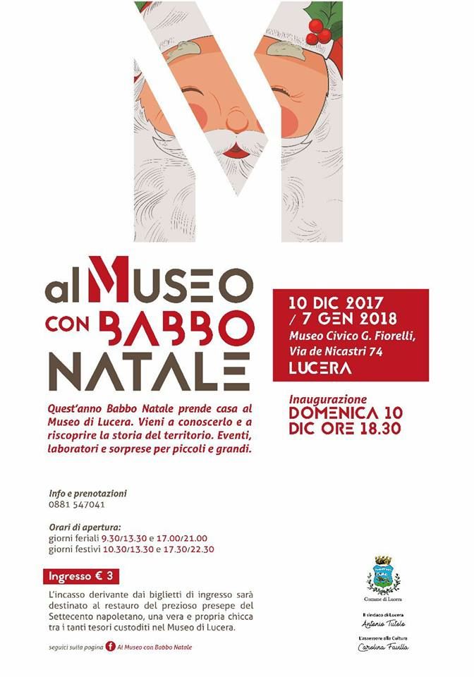 A Lucera si va 'Al Museo con Babbo Natale': eventi, laboratori e sorprese per piccoli e grandi