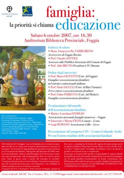Famiglia: la priorità si chiama educazione